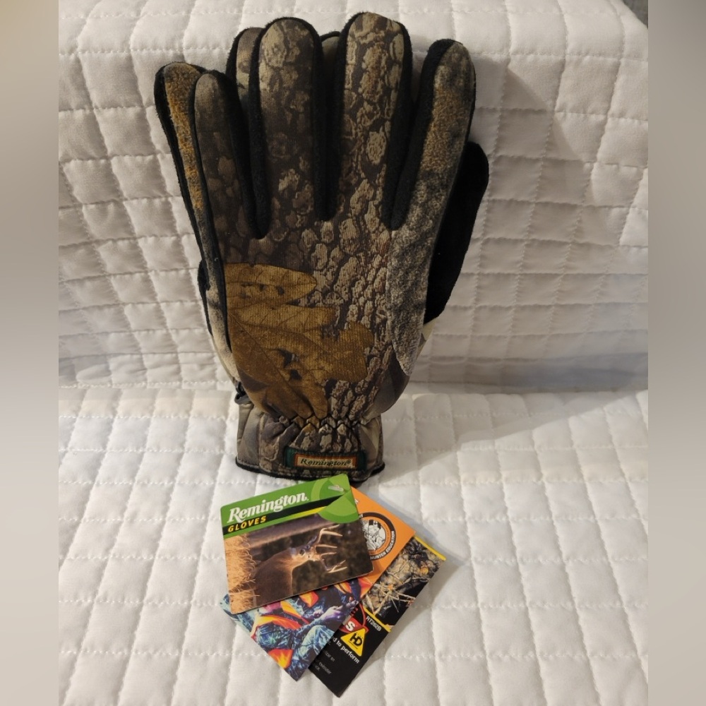 Remington Realtree Hardwoods Hunting Gloves Camouflage Black Outdoors‎ 1 Pair